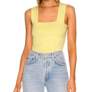 NWT 525 America Square Neck Tank Top Yellow Margarita XL